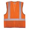 Ergodyne Hi-Vis Safety Vest w/Black Bottom 4XL, 5XL Class 2 U Back, , Zipper 2 Pockets, 1 Mic Tab 8210ZBK - alternate 3